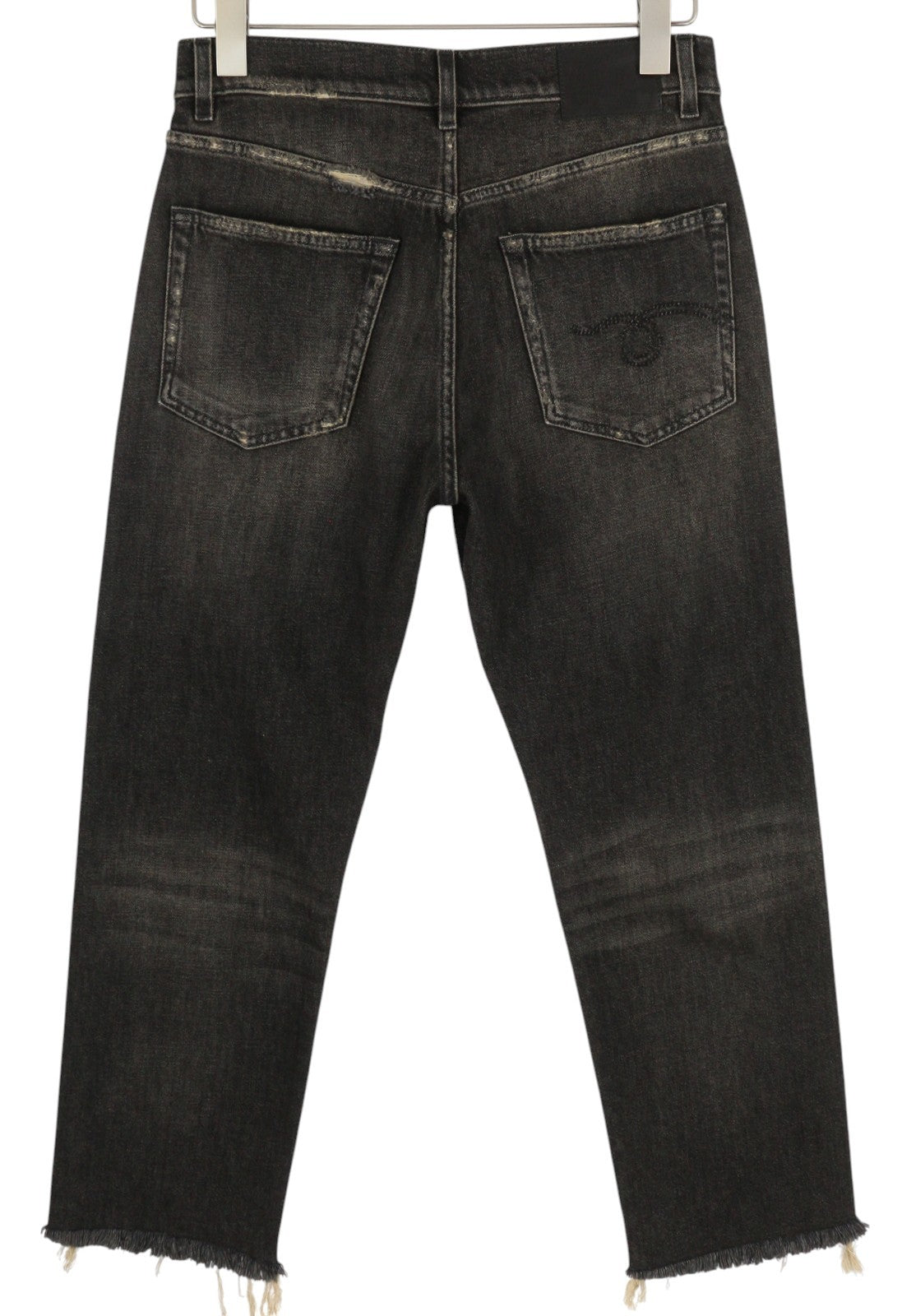 R13 Boyfriend Women Jeans 26 Distress Ripped Straight Washed Abbey RRP€695