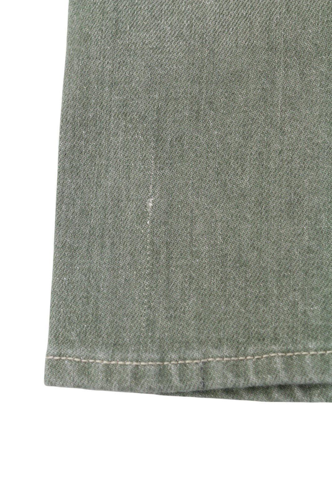 R13 Boy Straight Women Jeans 31 Slim Cropped Army Green Stretch RRP€695