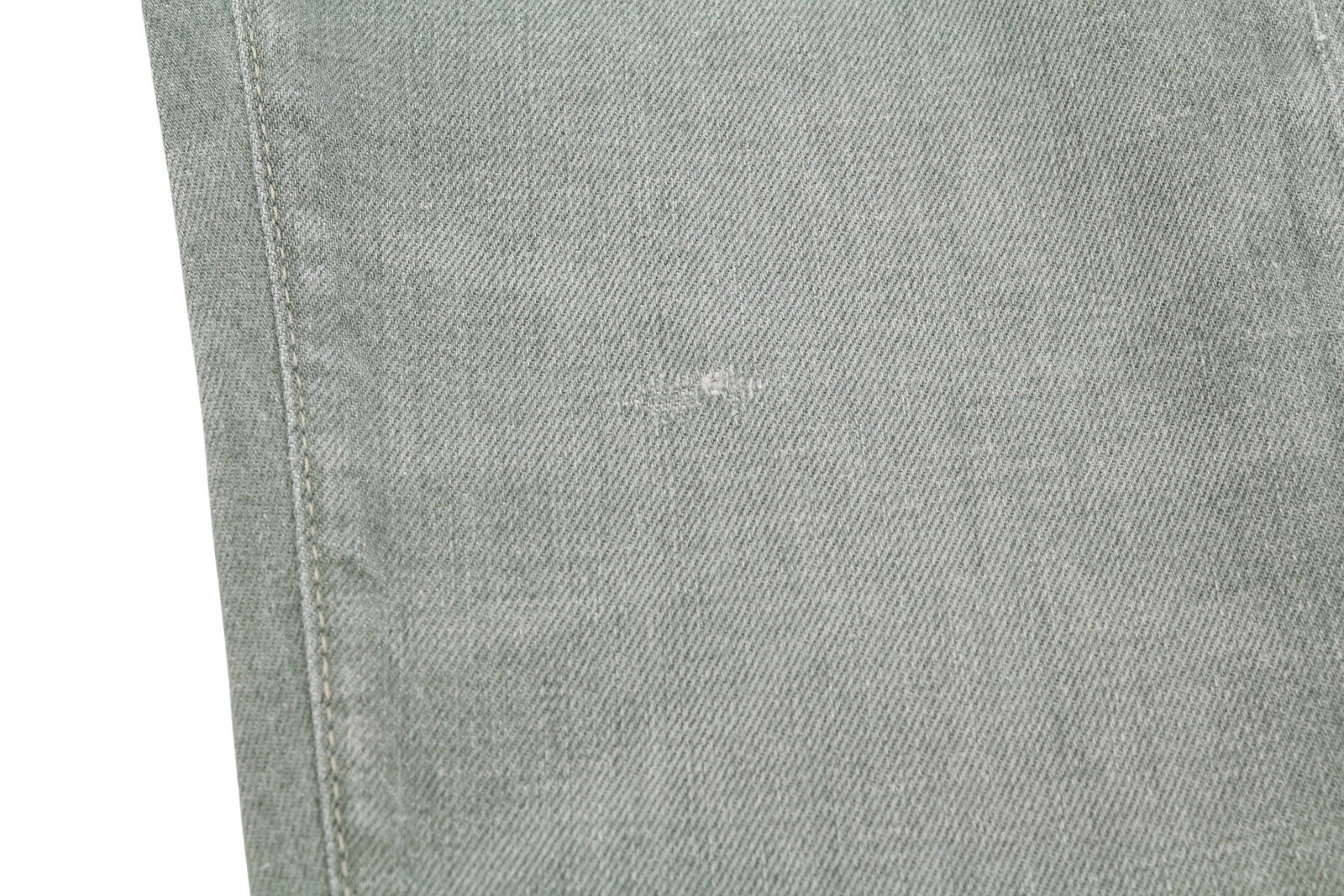 R13 Boy Straight Women Jeans 27 Slim Straight Cropped Army Green Stretch RRP€695