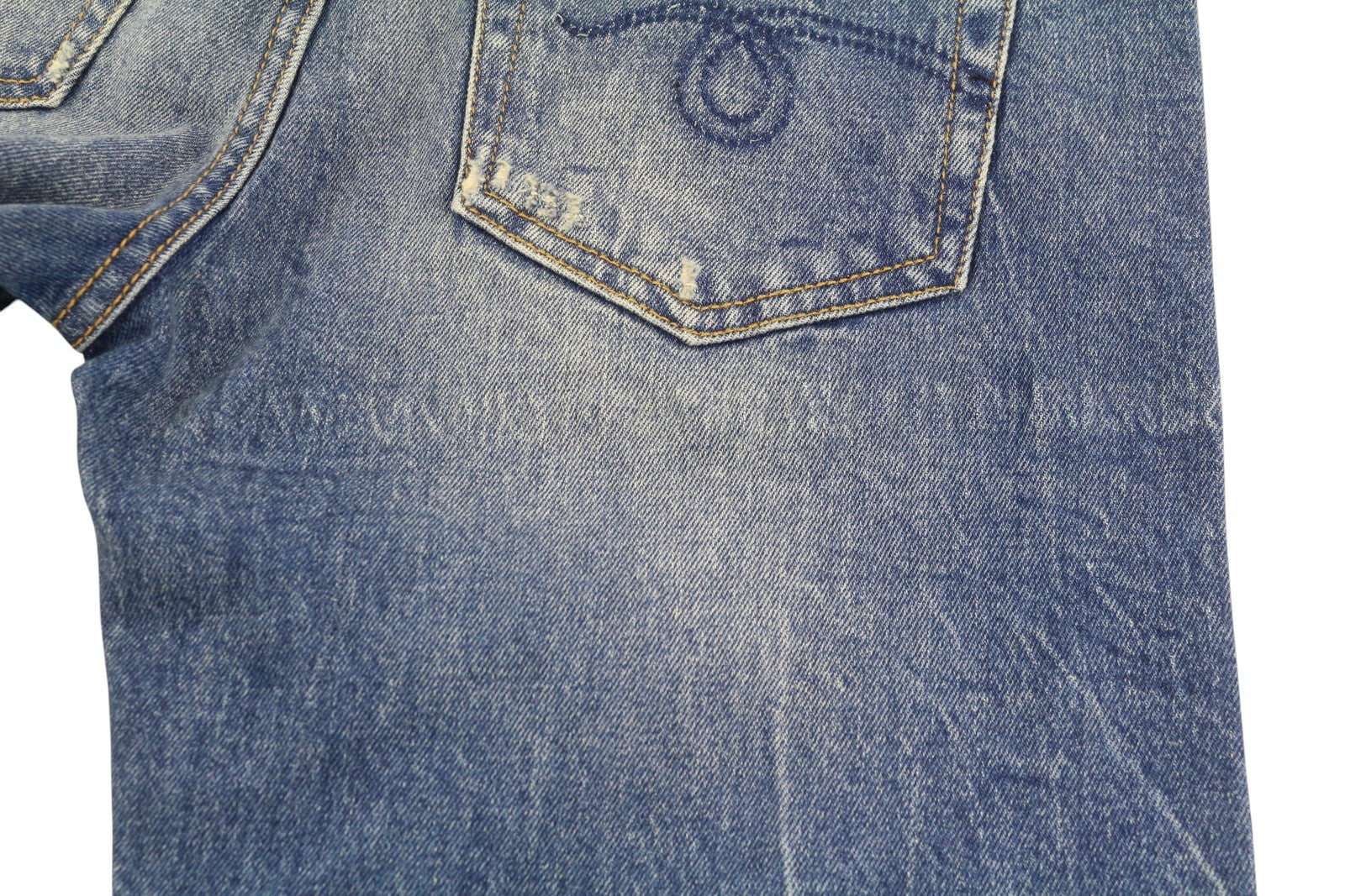 R13 Boy Straight Women Jeans 26 Cropped Ankle Length Blue Kelly Stretch RRP€645