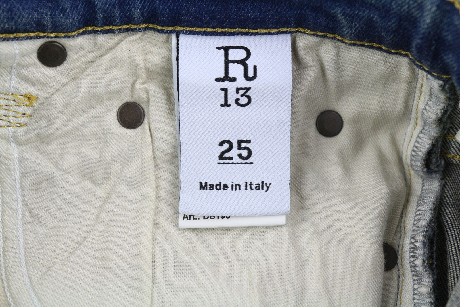 R13 Jane Women Jeans 25 Washed Blue Flared Leg Zip Fly Kelly Stretchy RRP€645