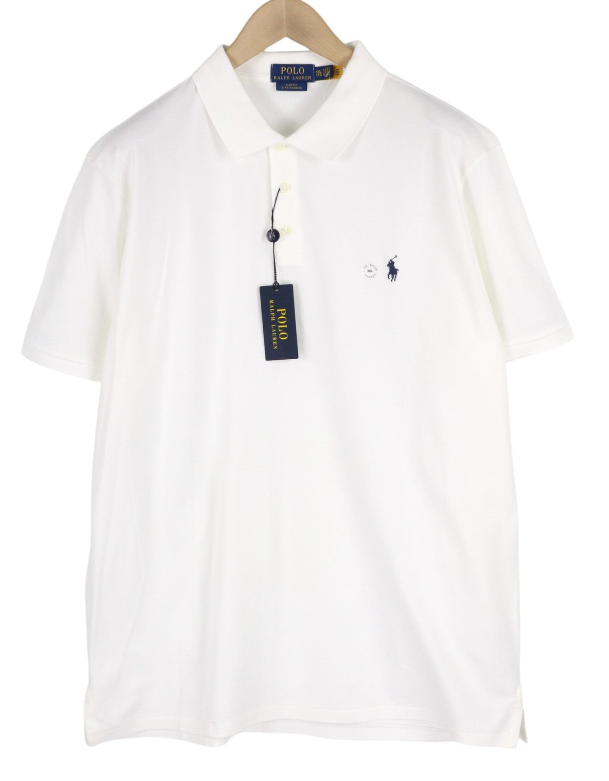 RALPH LAUREN Slim Fit Men T-Shirt 2XL Short Sleeve Polo Stretch RRP$230