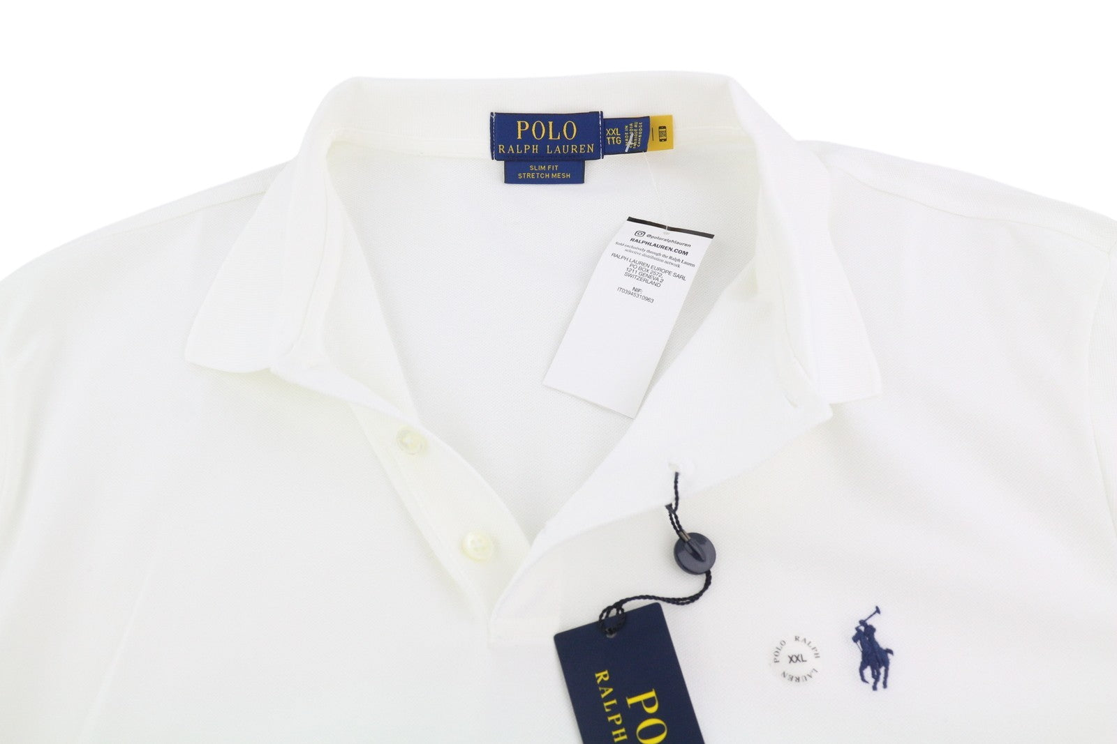 RALPH LAUREN Slim Fit Men T-Shirt 2XL Short Sleeve Polo Stretch RRP$230