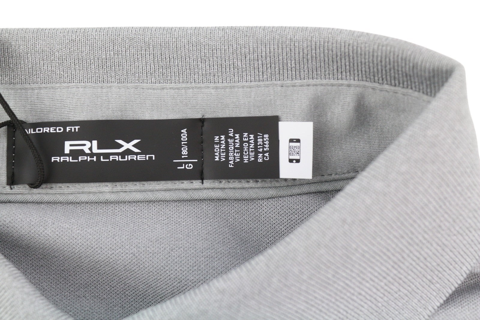 RLX RALPH LAUREN Golf Men T-Shirt L Grey Wicking Short Sleeve Bear Polo RRP €179