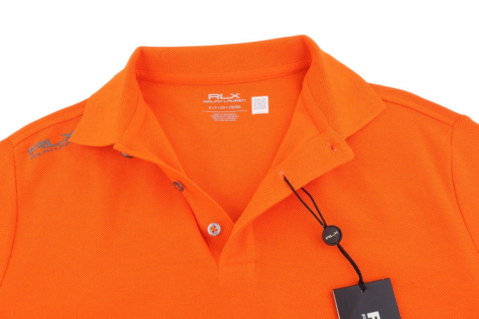 RLX RALPH LAUREN Men T-Shirt S Orange Short Sleeve Polo Logo Wicking RRP$212