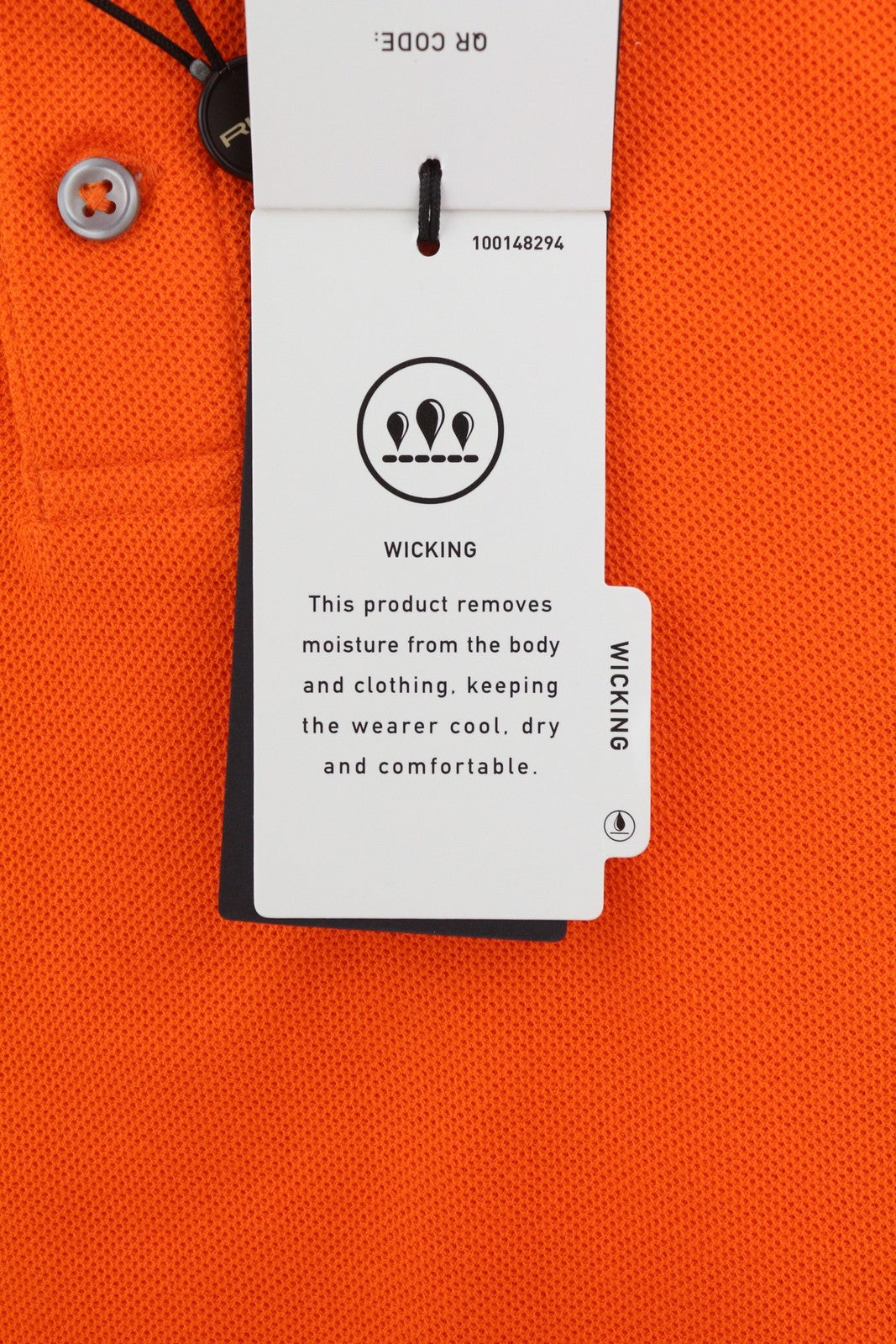 RLX RALPH LAUREN Men T-Shirt S Orange Short Sleeve Polo Logo Wicking RRP$212