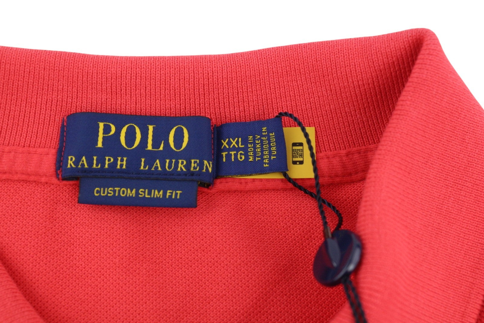 RALPH LAUREN Custom Slim Fit Men T-Shirt 2XL Red Short Sleeve Polo RRP$153