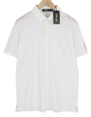 RLX RALPH LAUREN Golf Men T-Shirt L White Jersey Tailored Wicking Polo