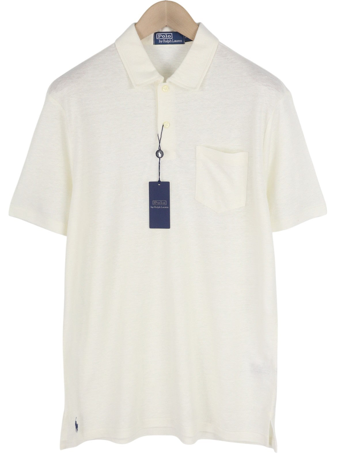 RALPH LAUREN Men T-Shirt M White Polo Short Sleeve Embroidered RRP$223