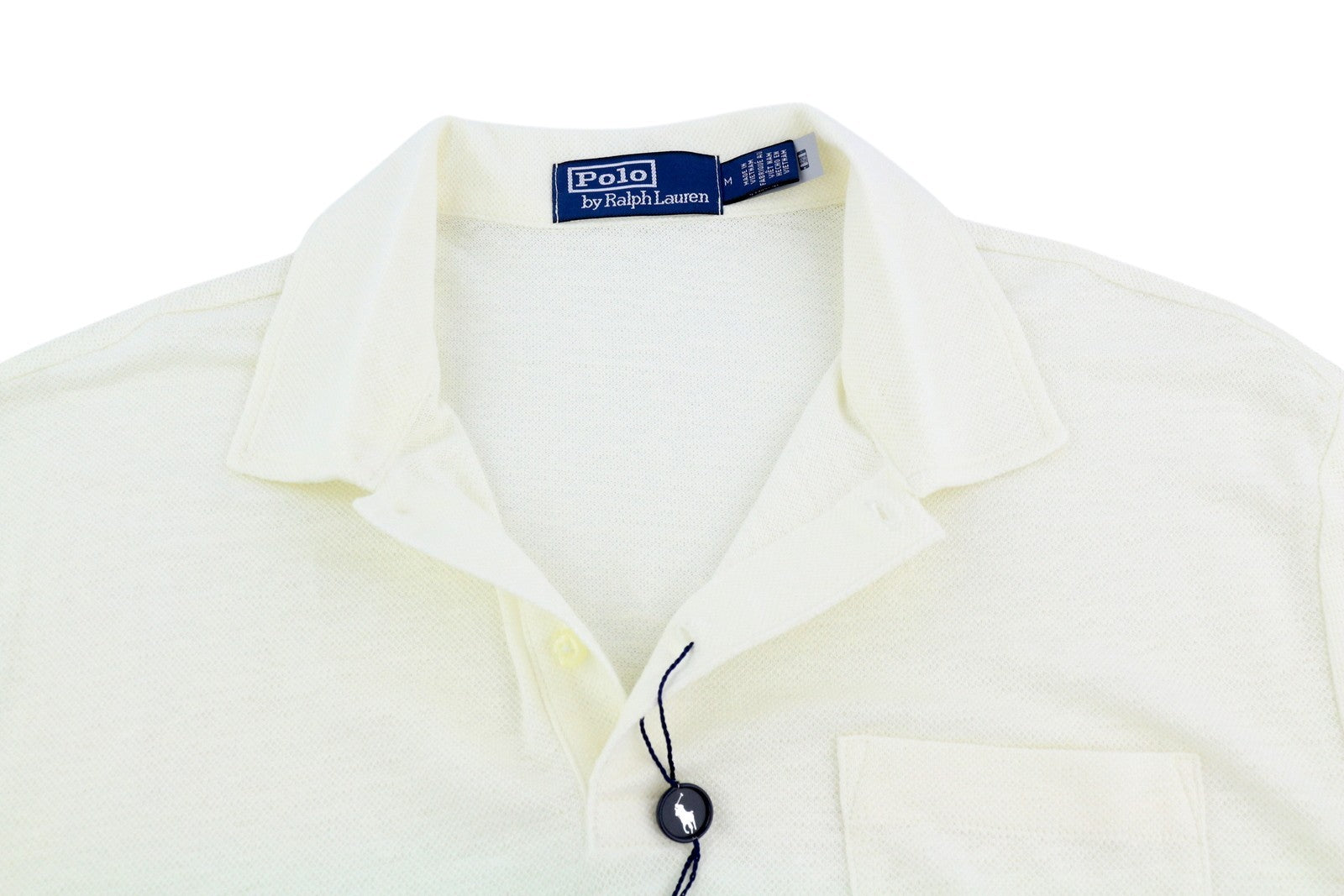 RALPH LAUREN Men T-Shirt M White Polo Short Sleeve Embroidered RRP$223