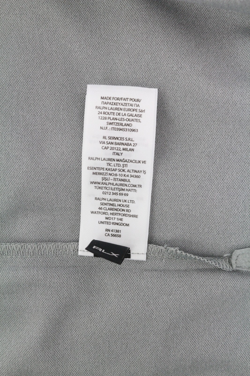 RLX RALPH LAUREN Golf Men T-Shirt 2XL Grey Wicking Short Sleeve Bear Polo RRP179