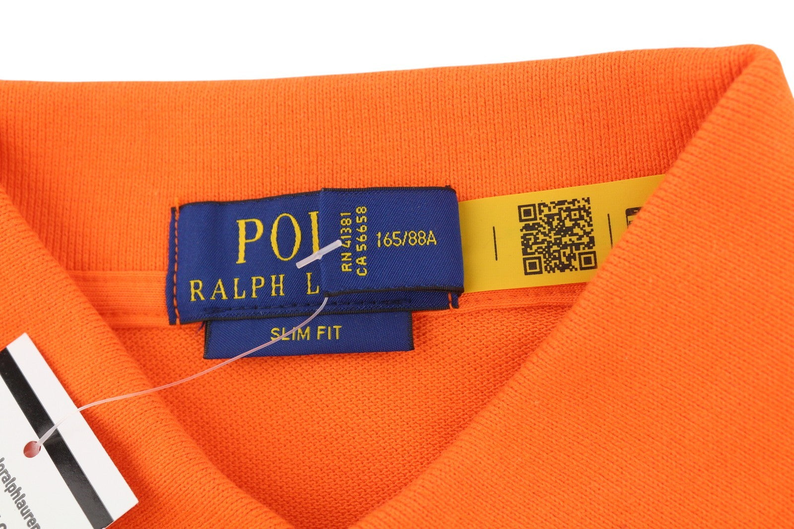 RALPH LAUREN Slim Fit Men T-Shirt XS Orange Short Sleeve Polo Neck RRP€182