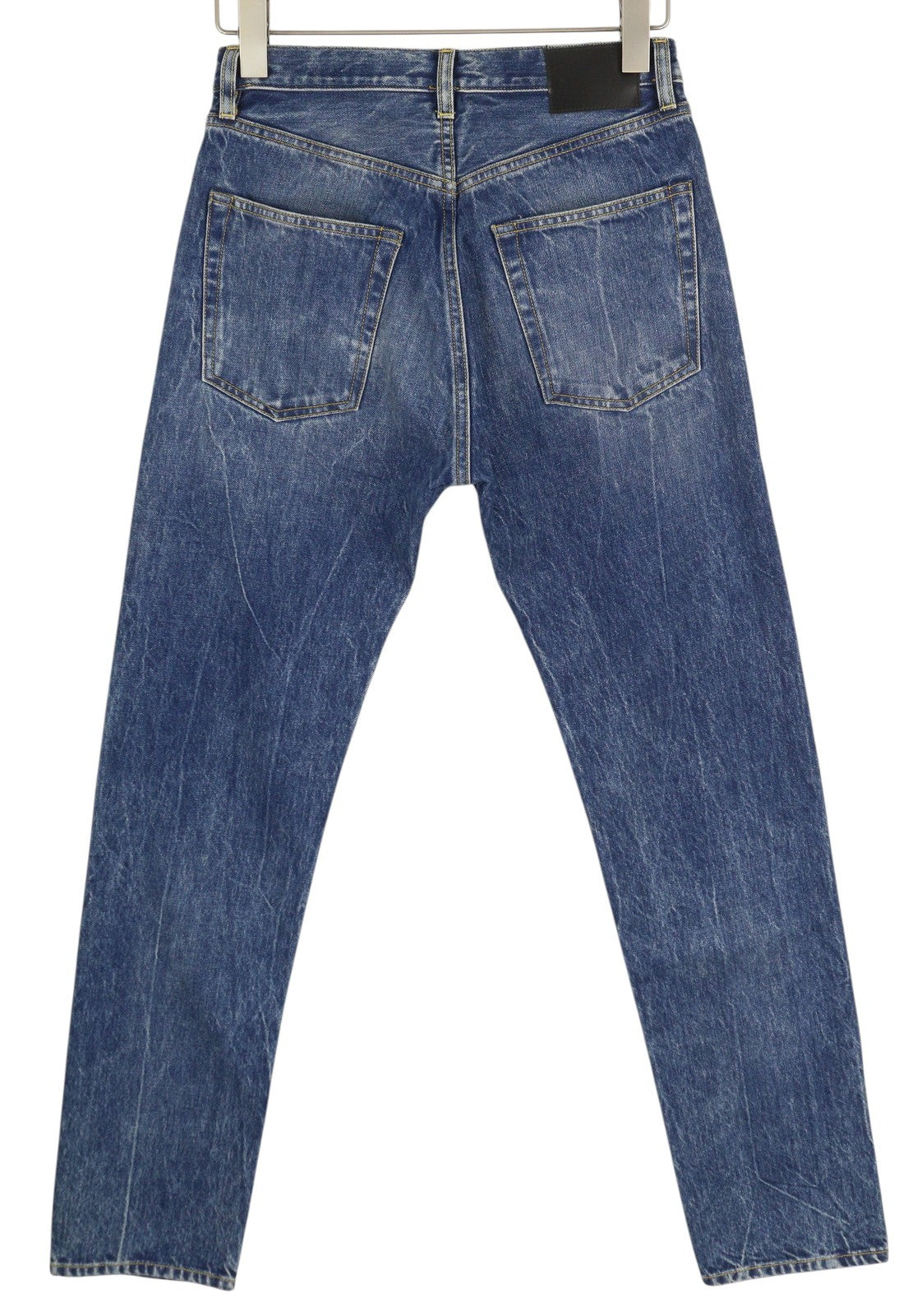 R13 Axl Slim Women Jeans 27 Zip Fly Washed Blue Kelly Tex Logo Denim Casual