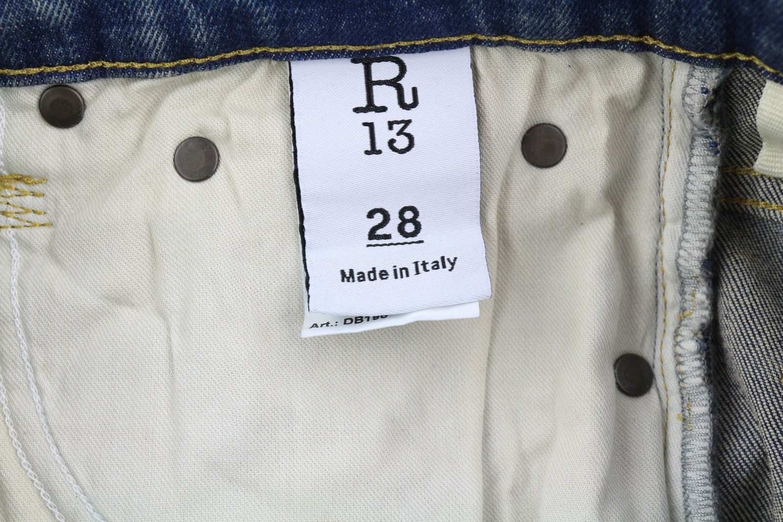 R13 Jane Women Jeans 28 Washed Blue Flared Leg Zip Fly Kelly Stretch RRP€645