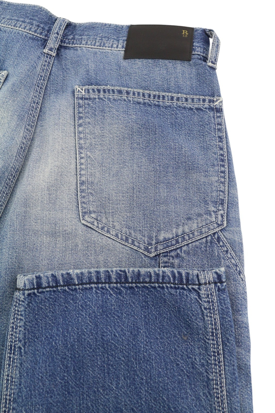 R13 Slim Work Women Jeans 27 Washed Colson Indigo High Waist Zip Fly Casual