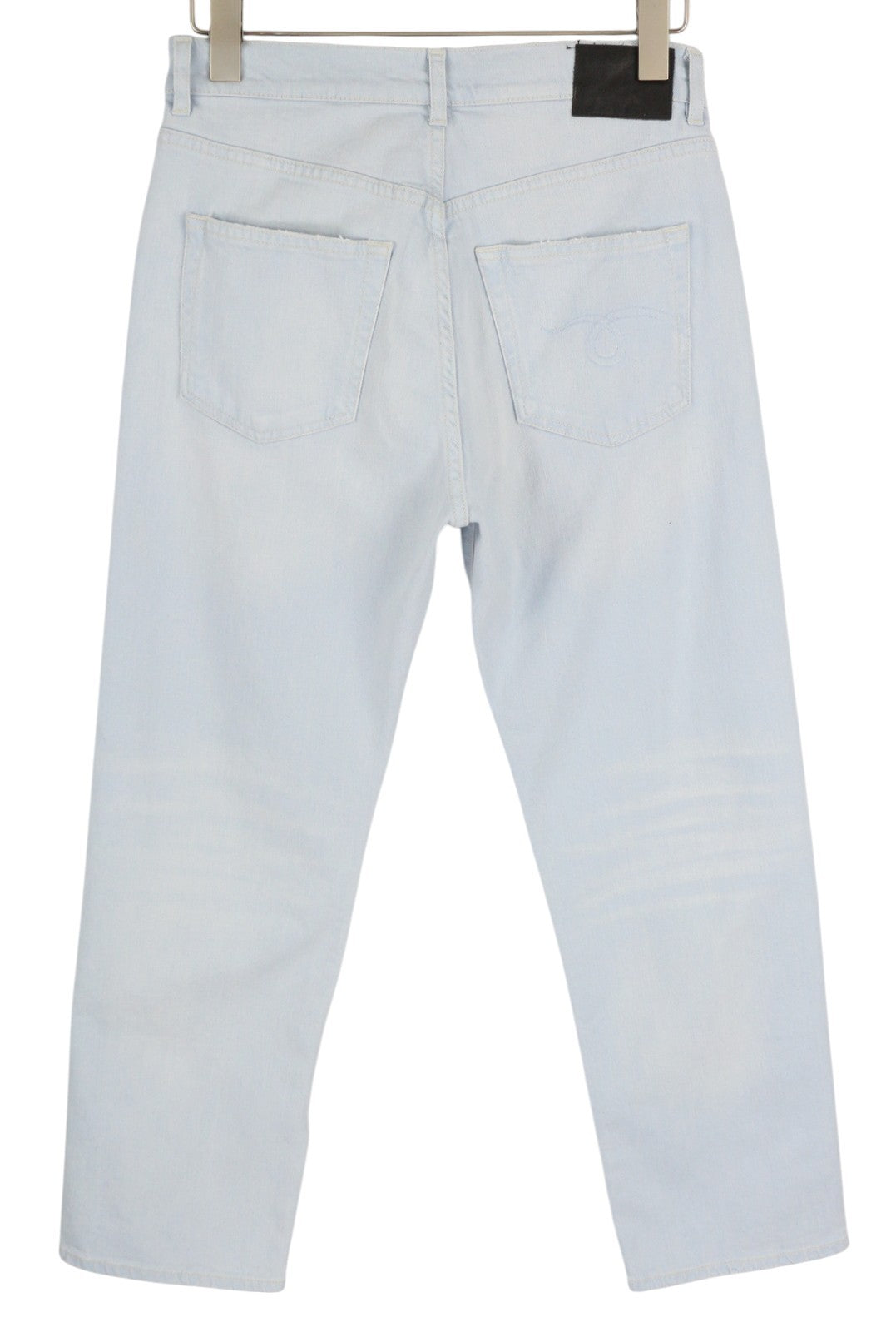 R13 Romeo Women Jeans 28 Washed Blue Stretch Ankle Length Cropped Zip Fly Denim