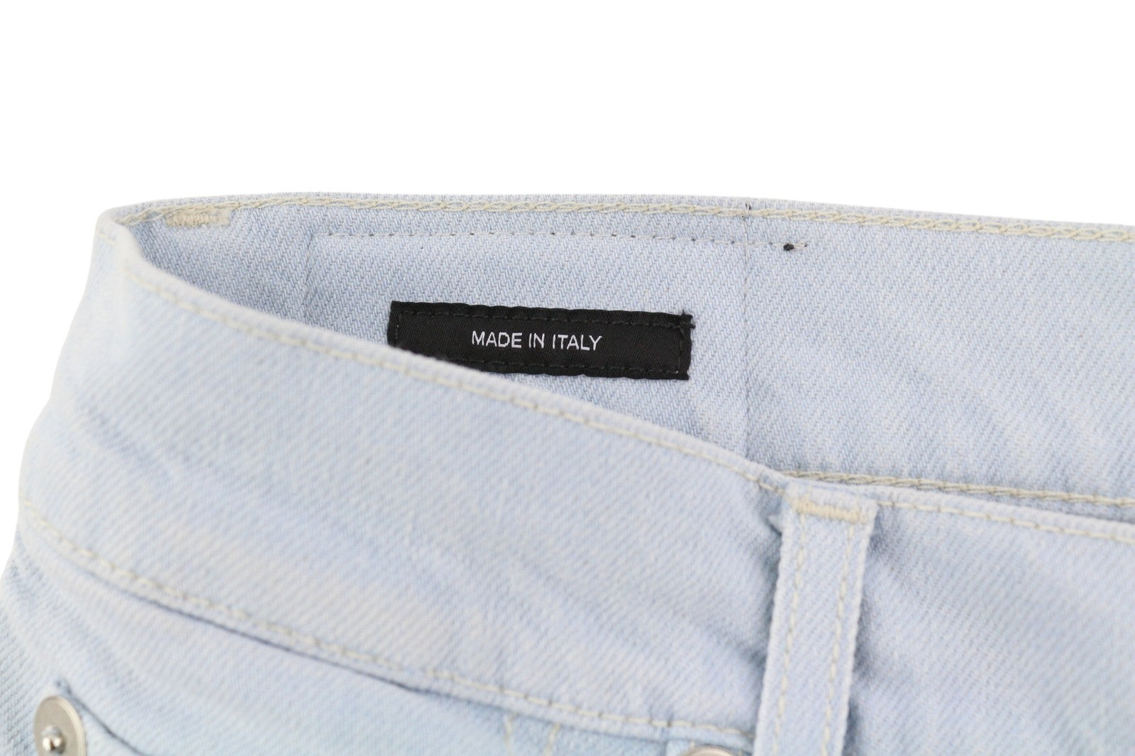 R13 Romeo Women Jeans 28 Washed Blue Stretch Ankle Length Cropped Zip Fly Denim