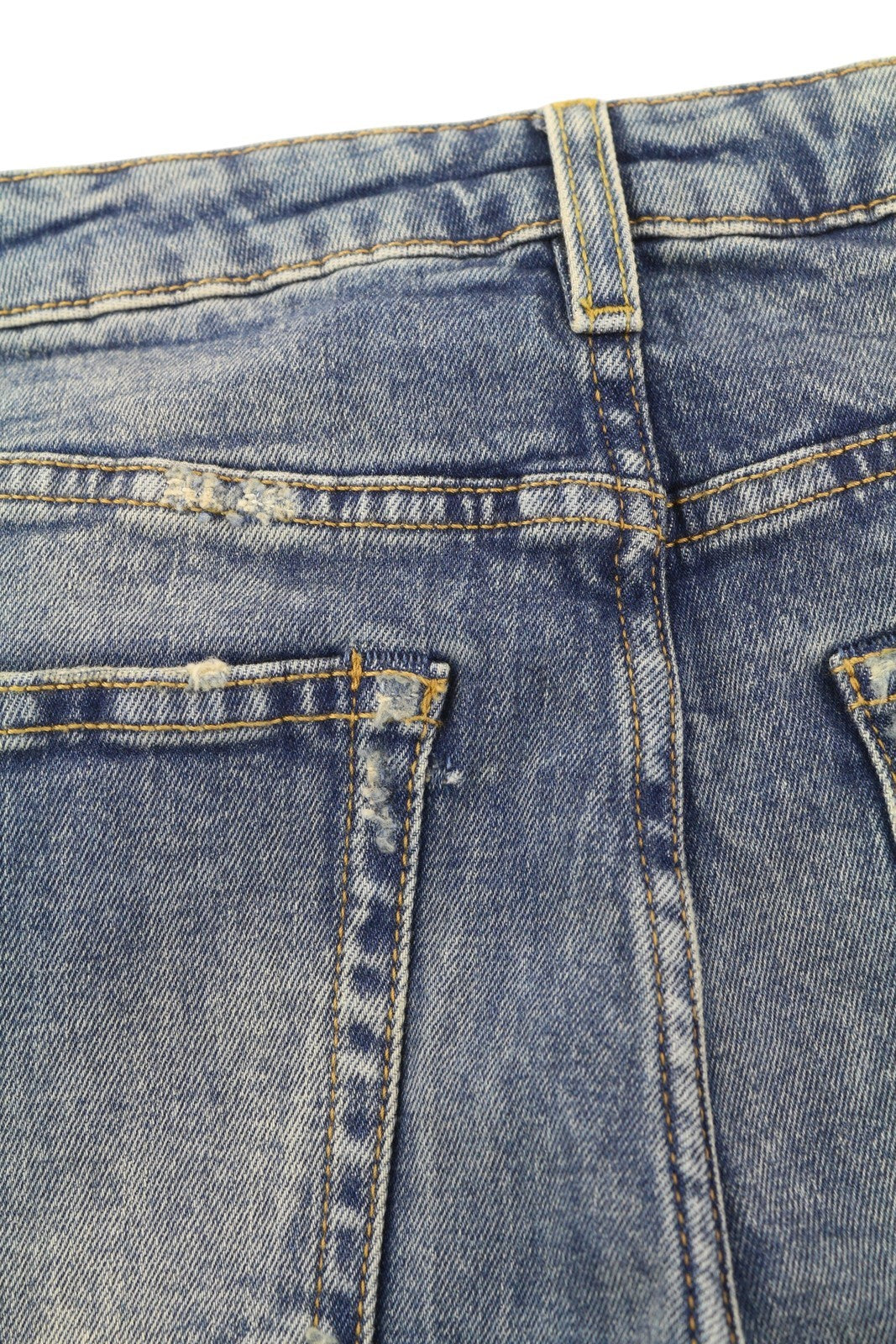 R13 Boy Straight Women Jeans 27 Washed Ankle Length Blue Kelly Stretchy RRP€645