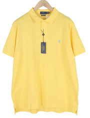 RALPH LAUREN Custom Slim Fit Men T-Shirt 2XL Yellow Short Sleeve Polo RRP€125