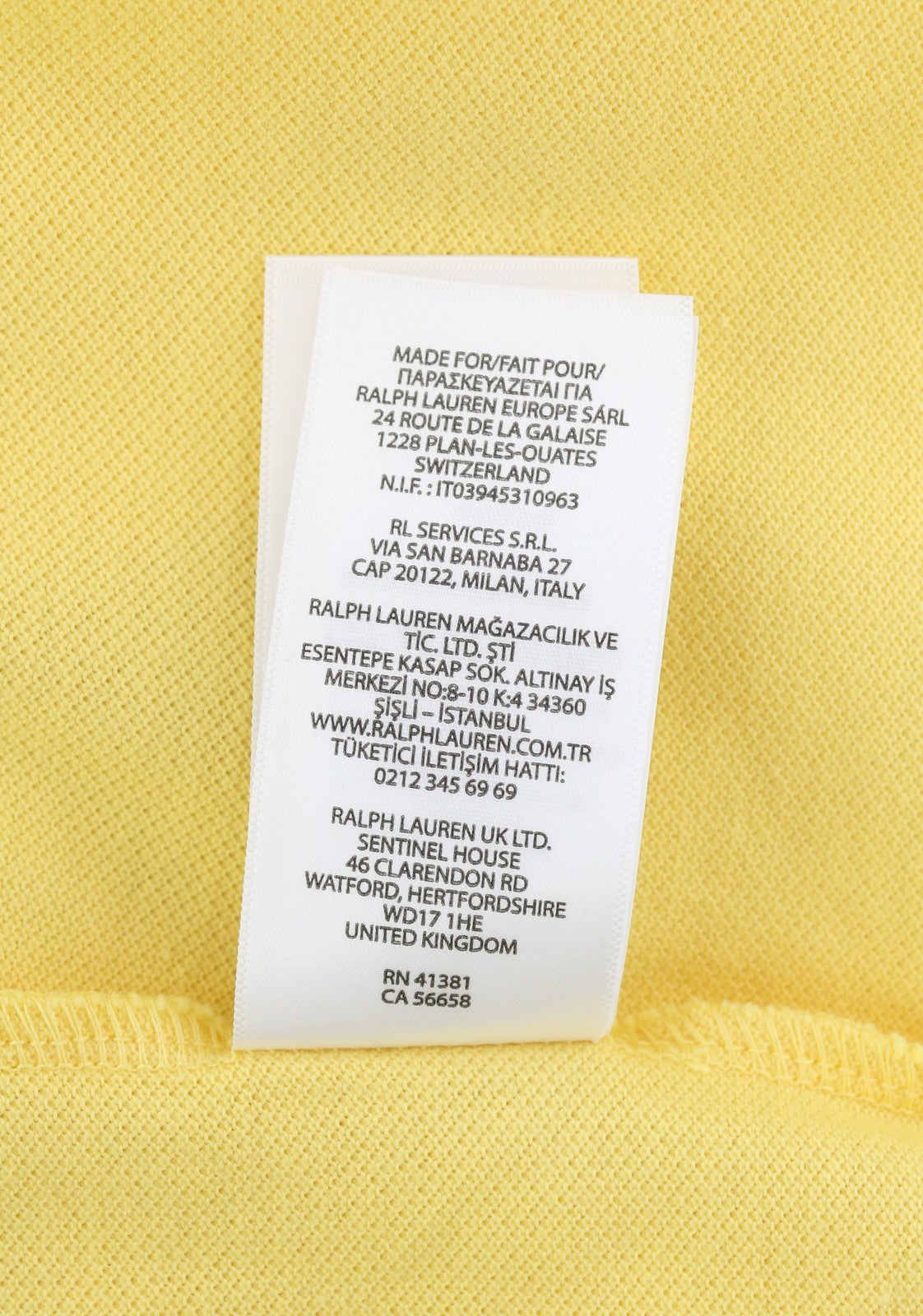 RALPH LAUREN Custom Slim Fit Men T-Shirt 2XL Yellow Short Sleeve Polo RRP€125