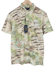 RALPH LAUREN Custom Slim Fit Men T-Shirt M Palm Print Short Sleeved Polo RRP€173