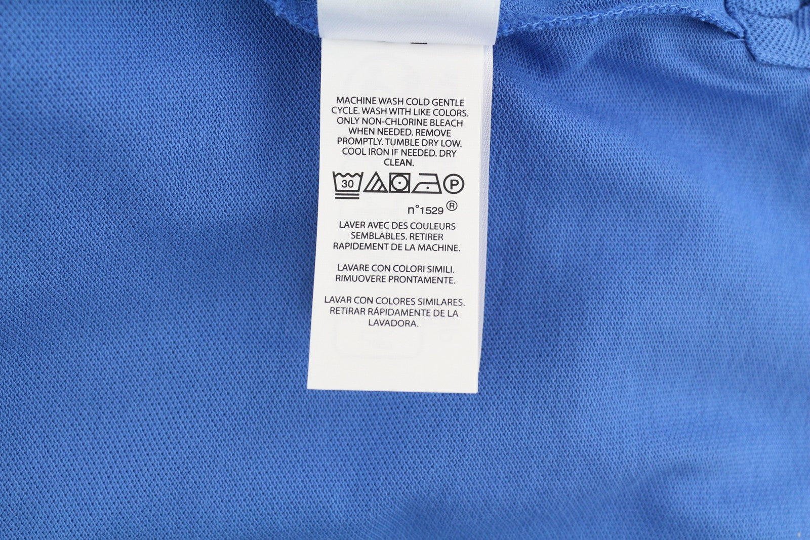 RALPH LAUREN Classic Fit Men T-Shirt L Blue Short Sleeve Polo Neck Stretch