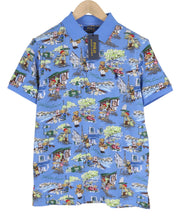 RALPH LAUREN Custom Slim Fit Men T-Shirt M Patterned Short Sleeved Polo RRP€153