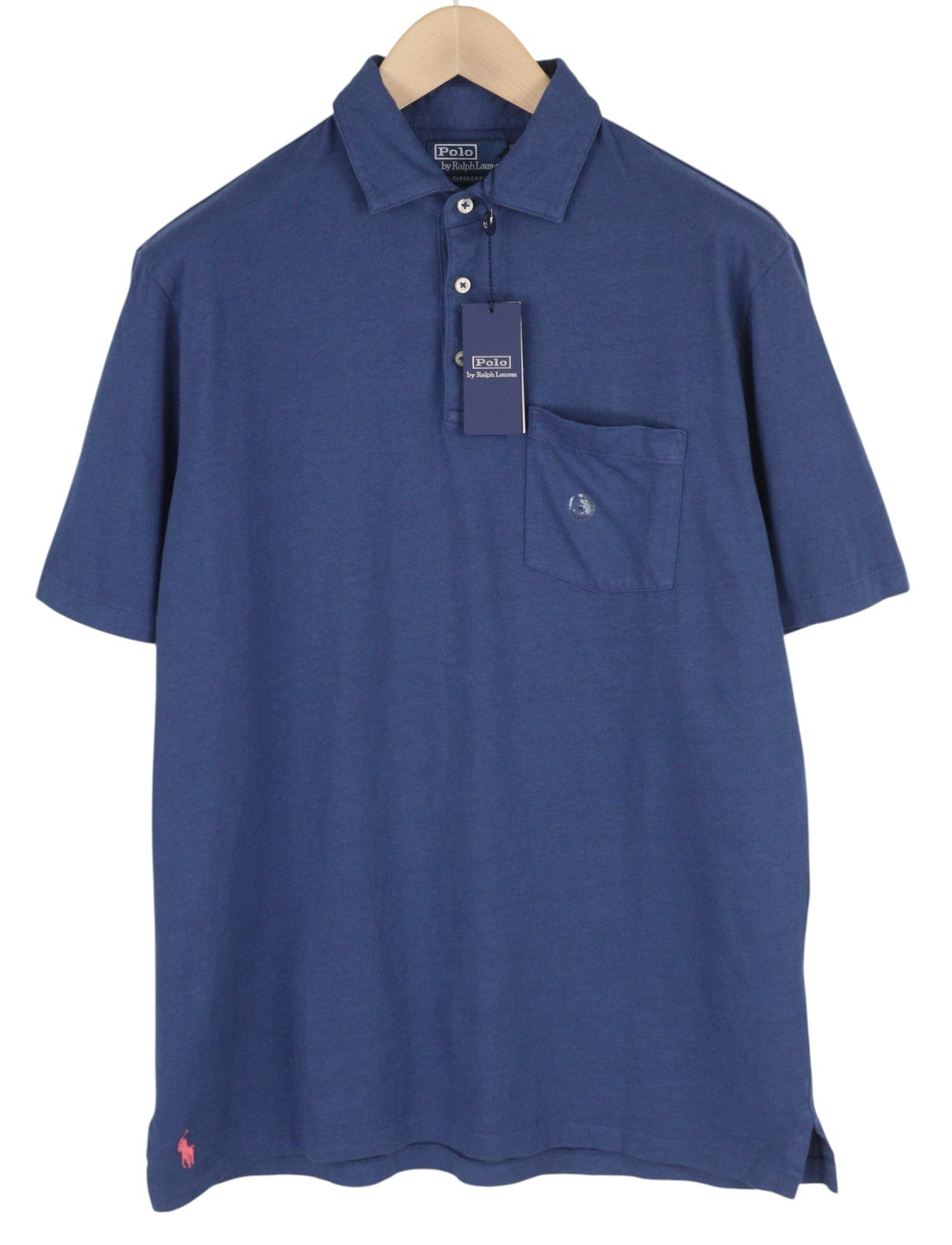 RALPH LAUREN Classic Fit Men T-Shirt M Linen Blend Short Sleeved Polo RRP€154