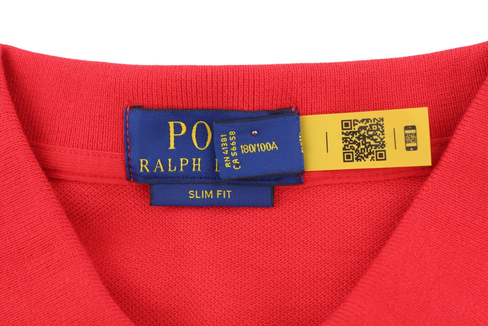RALPH LAUREN Sim Fit Men T-Shirt L Red Short Sleeve Polo Neck Logo RRP€129