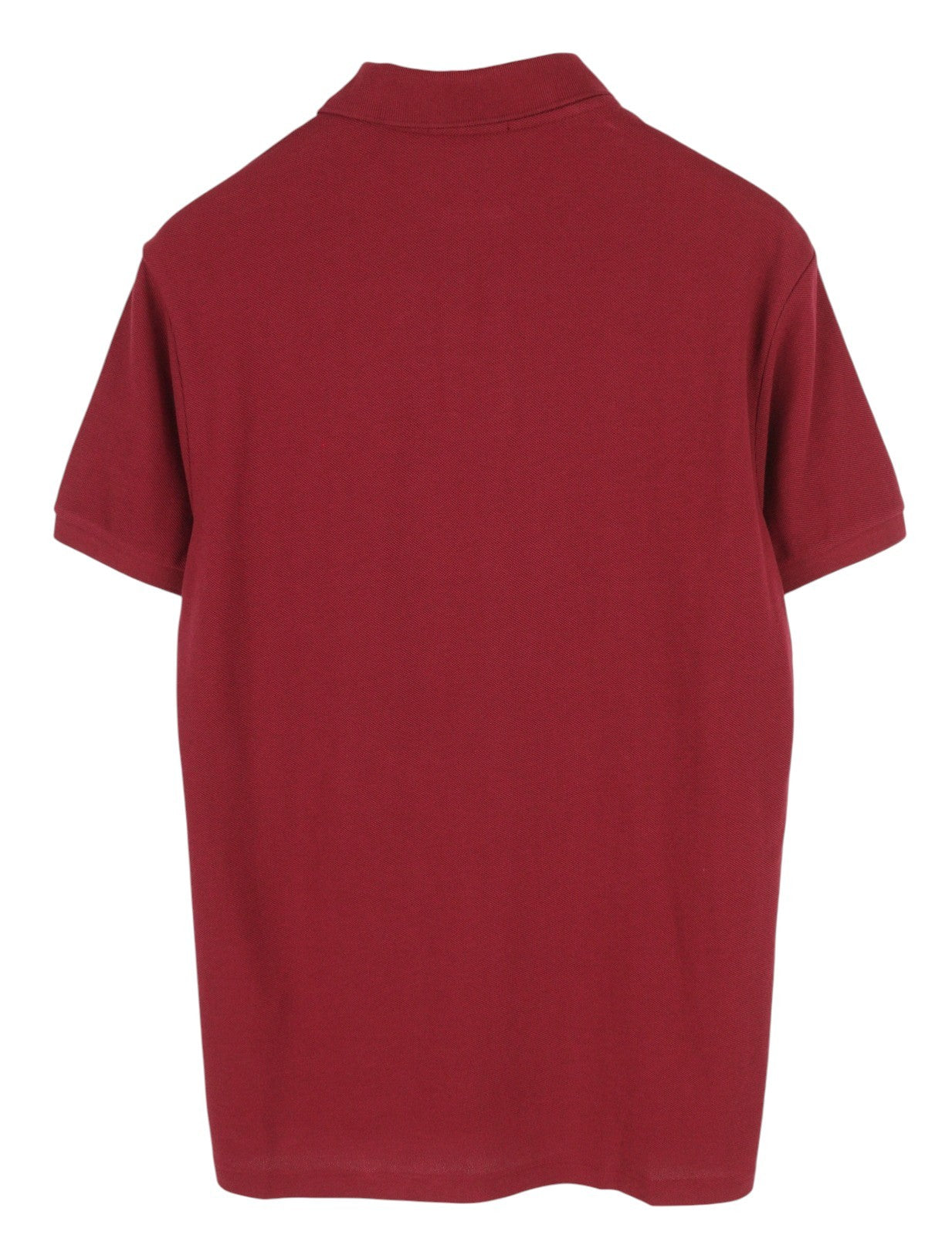 RALPH LAUREN Sim Fit Men T-Shirt L Burgundy Short Sleeve Polo Neck Logo
