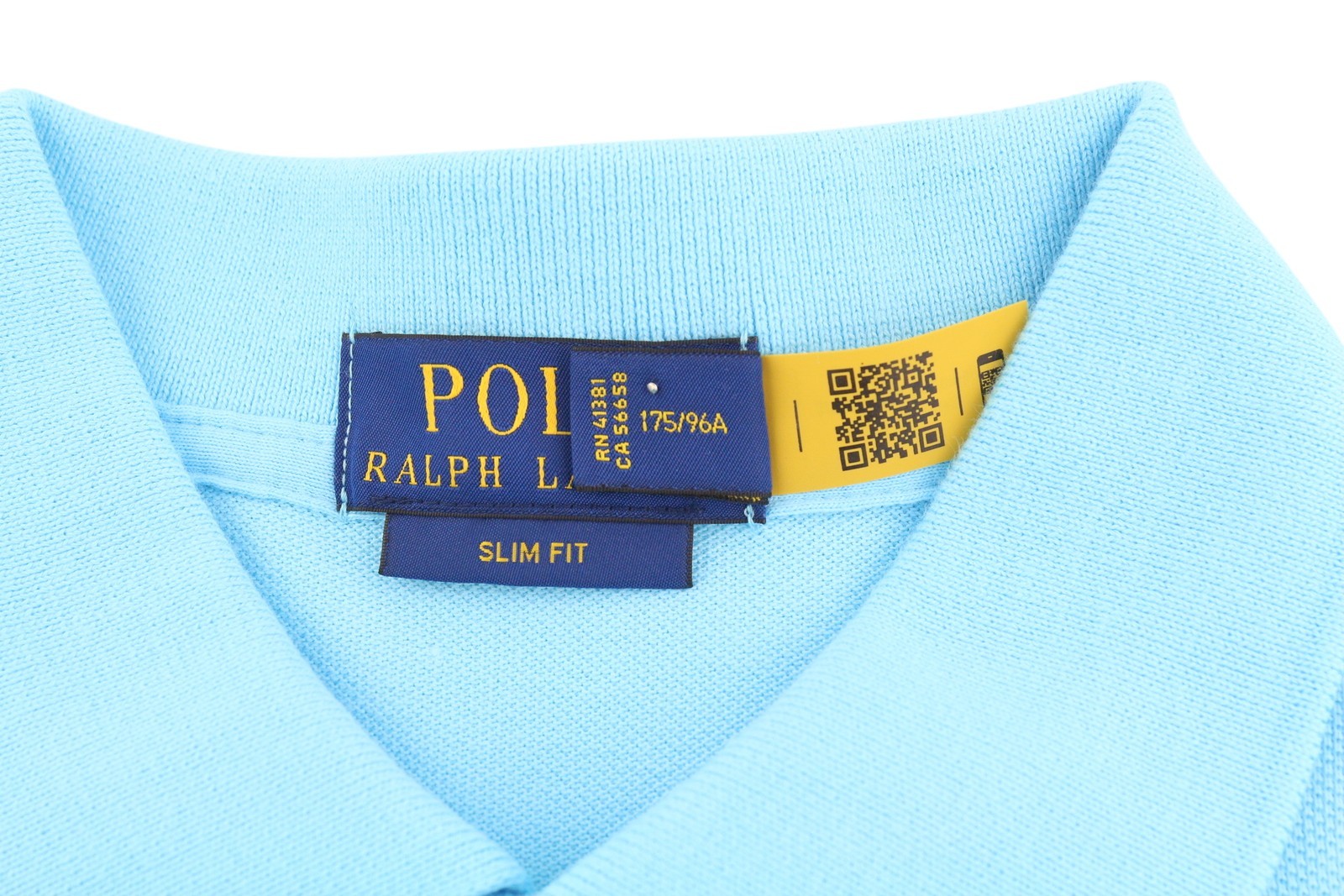 RALPH LAUREN Slim Fit Men T-Shirt M Blue Short Sleeved Polo Neck RRP€125