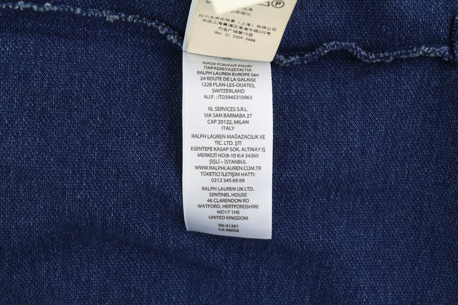 RALPH LAUREN Custom Slim Fit Men T-Shirt XS Blue Short Sleeved Polo