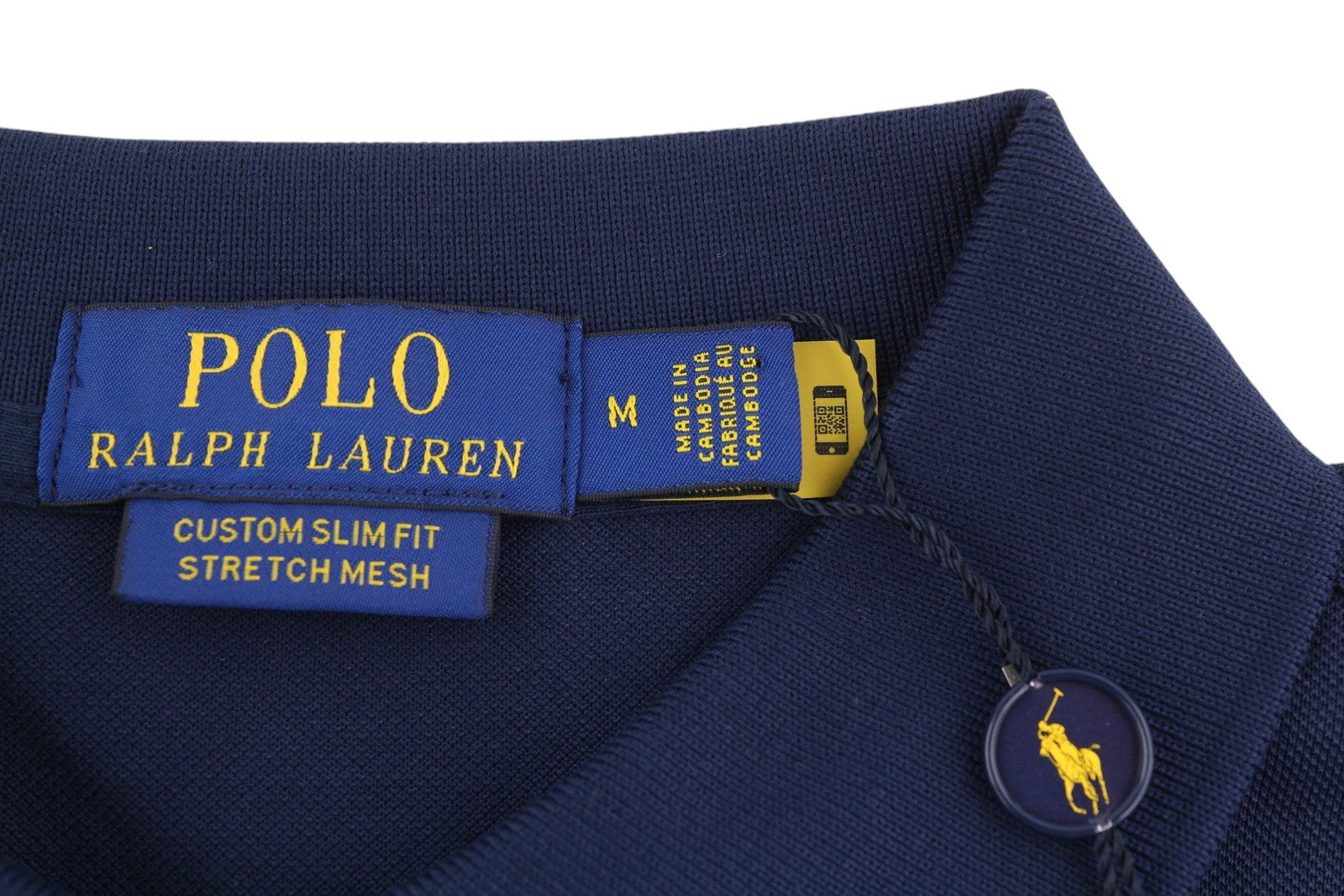 RALPH LAUREN Custom Slim Men T-Shirt M Polo Half Zip Stretch Mesh RRP€155