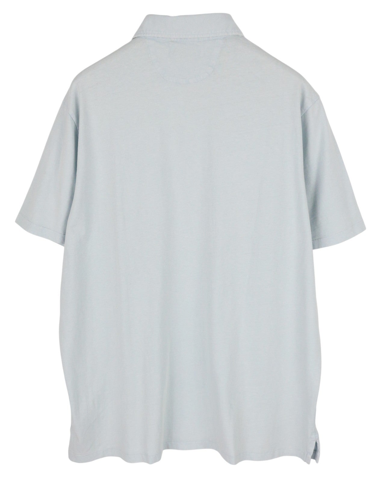 RALPH LAUREN Men T-Shirt XL Blue Linen Blend Short Sleeved Logo Polo RRP€169