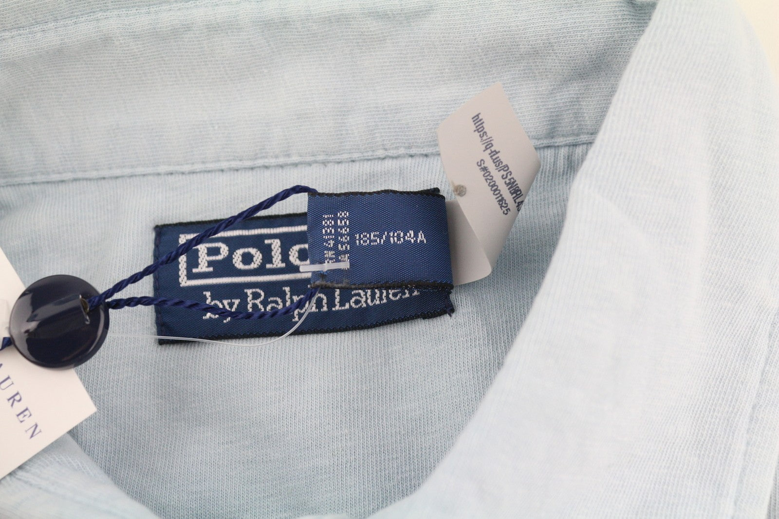 RALPH LAUREN Men T-Shirt XL Blue Linen Blend Short Sleeved Logo Polo RRP€169