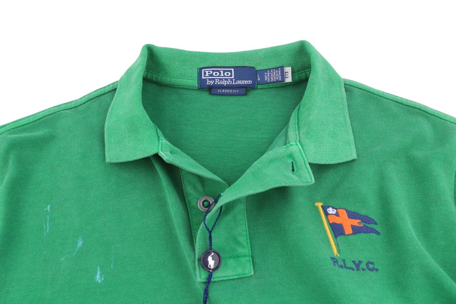 RALPH LAUREN Classic Fit Men T-Shirt L Green Short Sleeved Multi Polo RRP€200