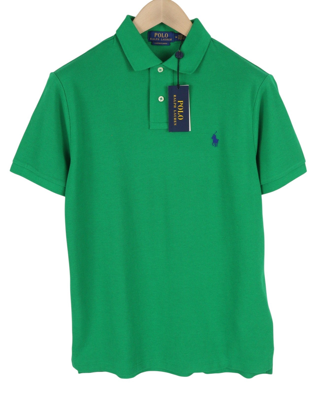 RALPH LAUREN Custom Slim Fit Men T-Shirt M Green Short Sleeved Polo RRP€125