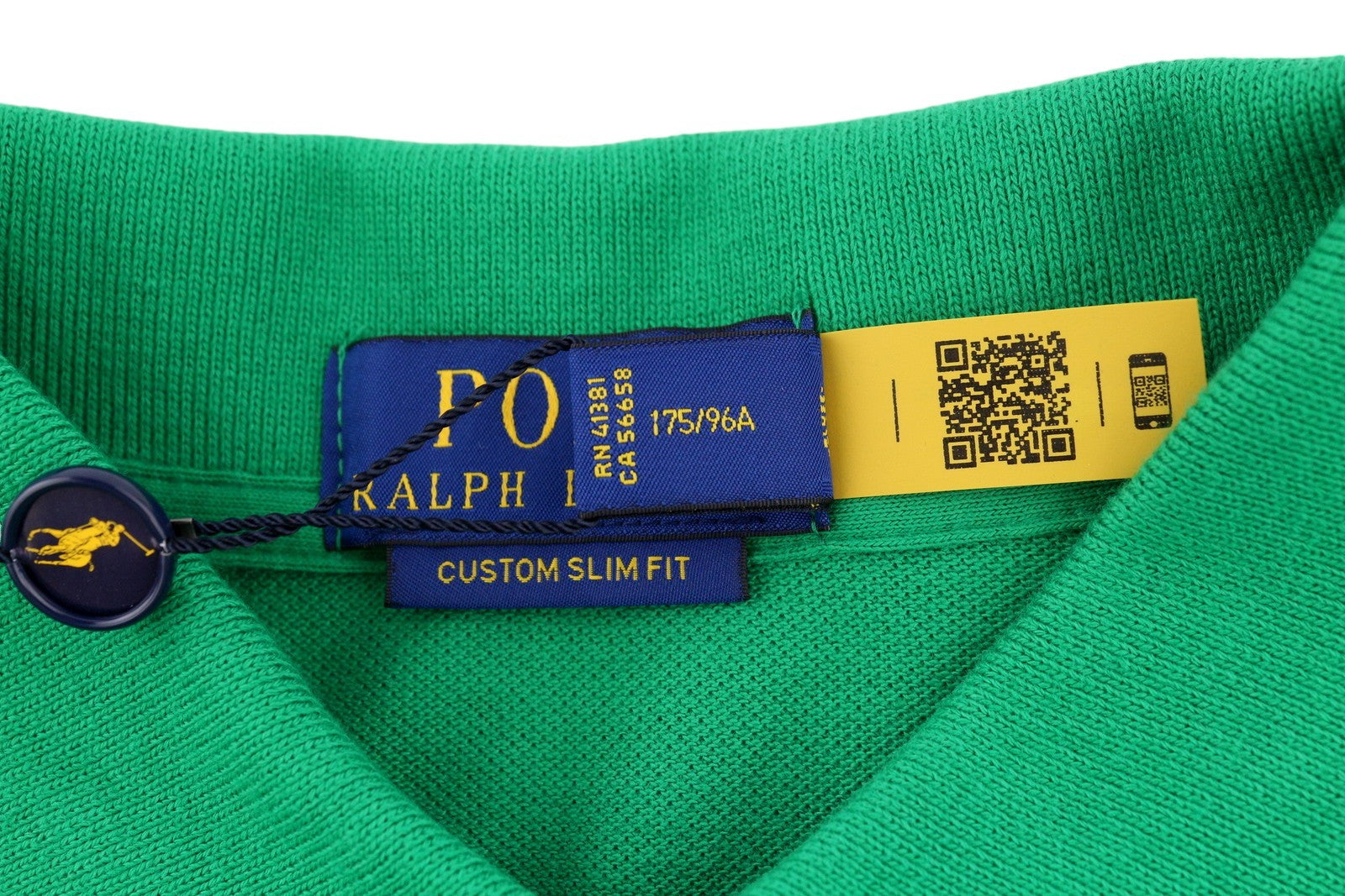 RALPH LAUREN Custom Slim Fit Men T-Shirt M Green Short Sleeved Polo RRP€125