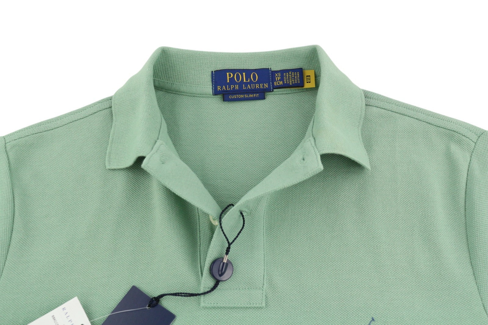 RALPH LAUREN Custom Slim Men T-Shirt XS Green Short Sleeved Polo RRP€119
