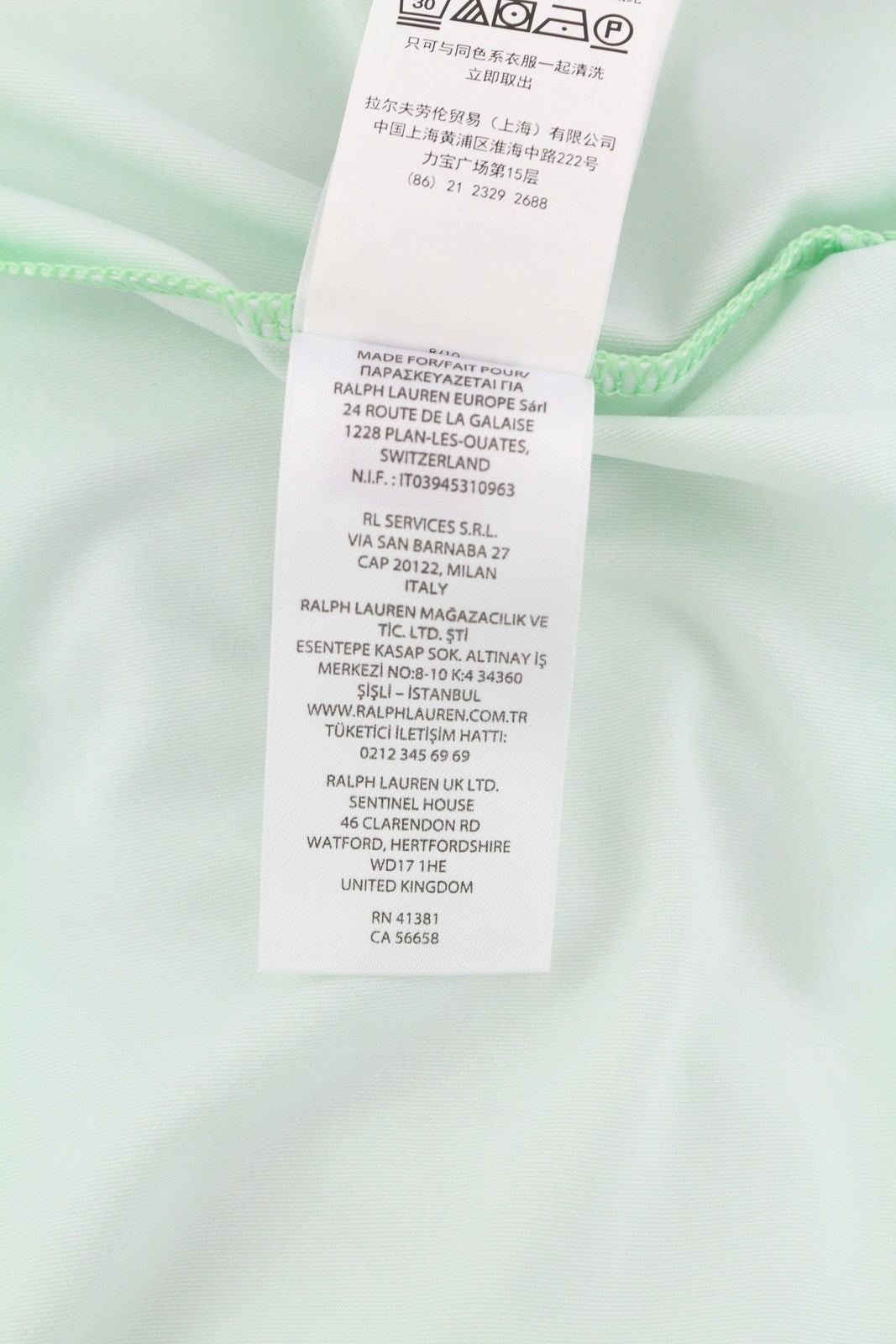 RLX RALPH LAUREN Golf Men T-Shirt L Green Short Sleeve Patterned Wicking Polo