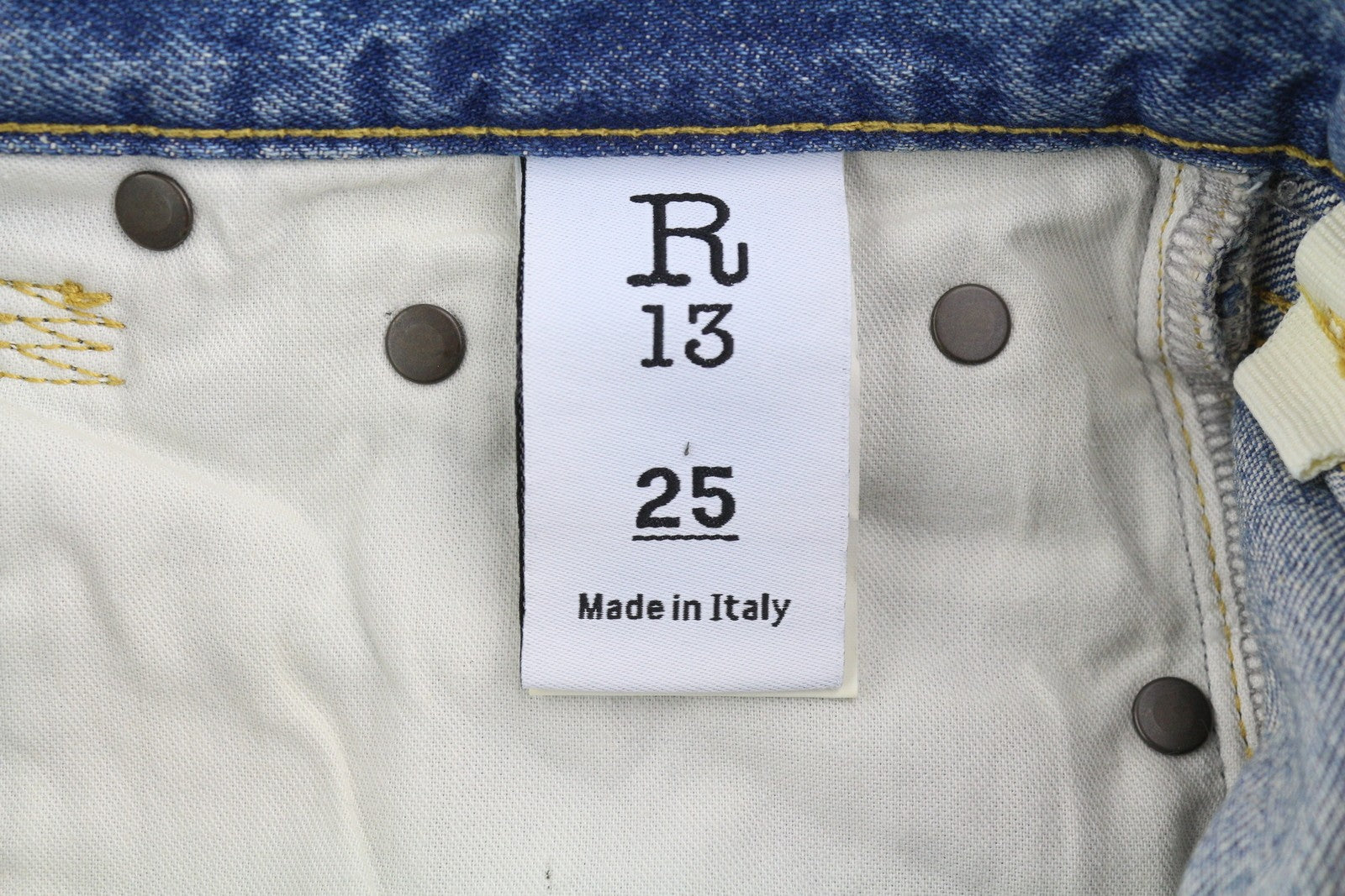 R13 Cropped Wixdeleg Women Jeans 25 Loose Straight Ankle Length Washed RRP€795