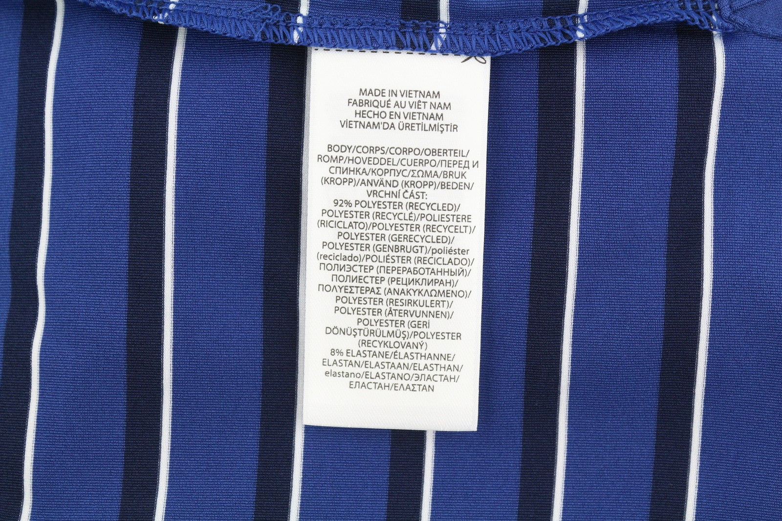 RLX RALPH LAUREN Golf Men T-Shirt M Blue Striped Short Sleeve Polo Logo Wicking