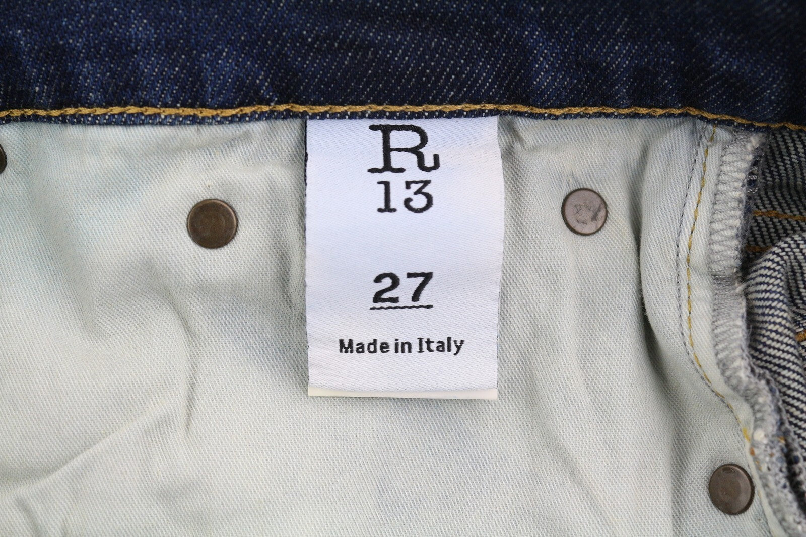 R13 Jesse Women Jeans 27 Loose Straight Fit Drop Crotch Zip Washed Blue RRP€870