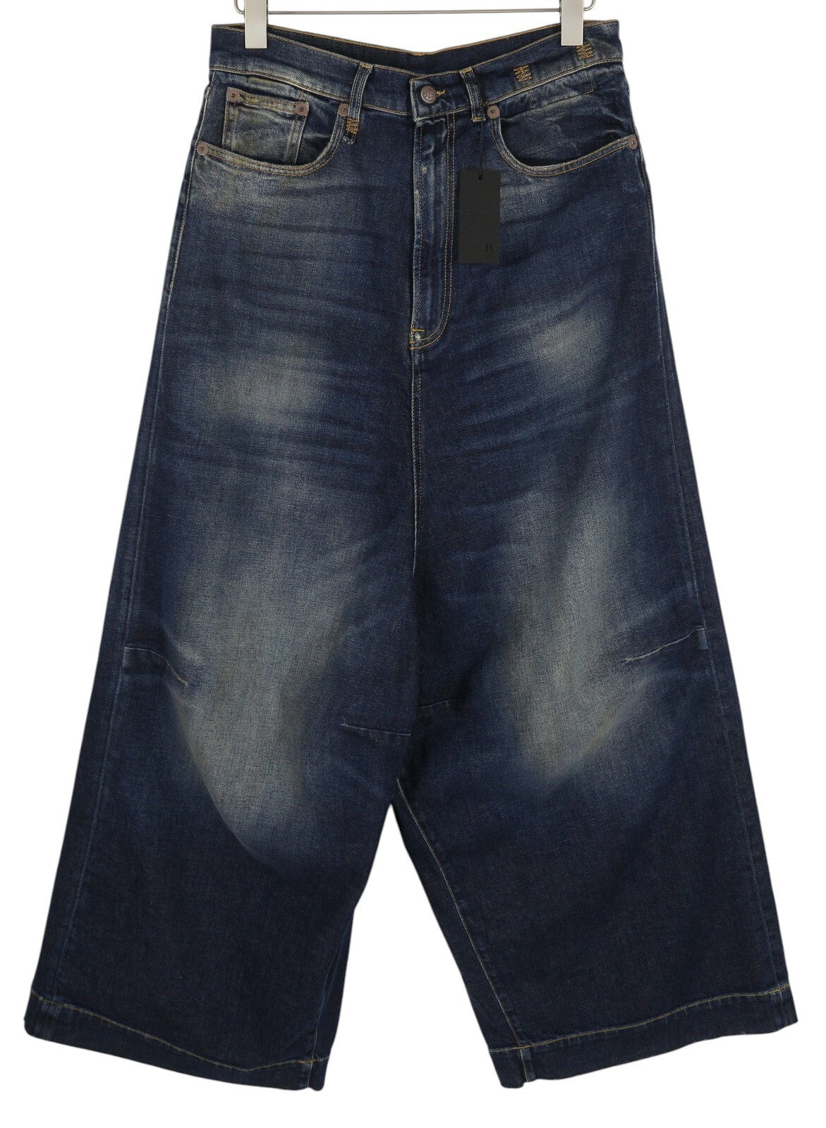 R13 Jesse Women Jeans 27 Loose Straight Fit Drop Crotch Zip Washed Blue RRP€870