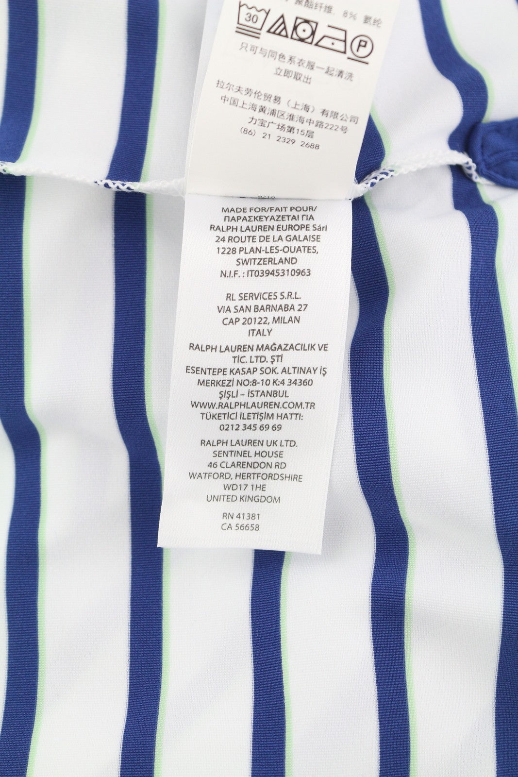 RLX RALPH LAUREN Golf Men T-Shirt XL White Striped Short Sleeve Polo Wicking