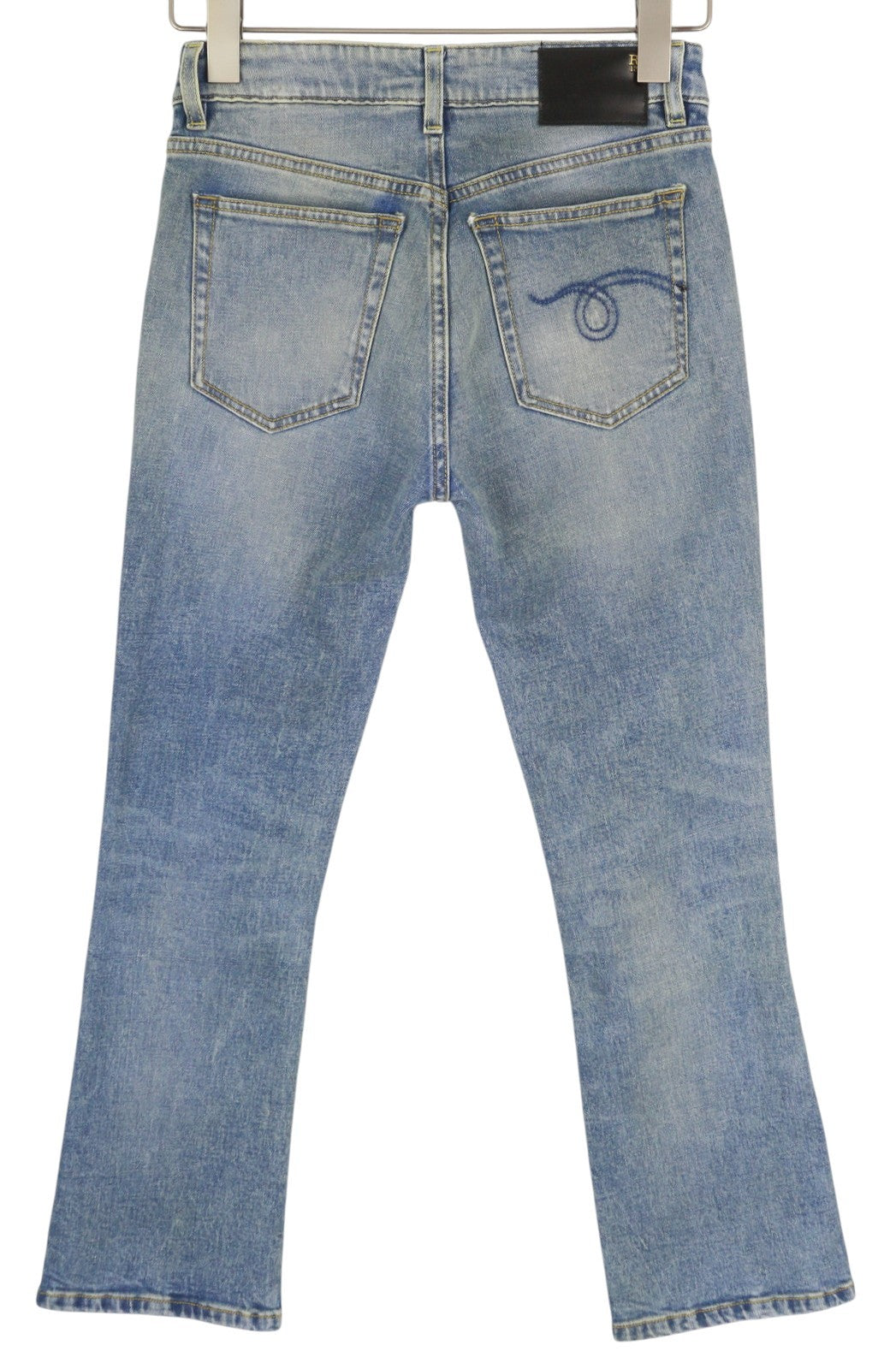 R13 Kick Women Jeans 25 Bootcut  Ankle Length Jasper Stretchy Washed RRP€695