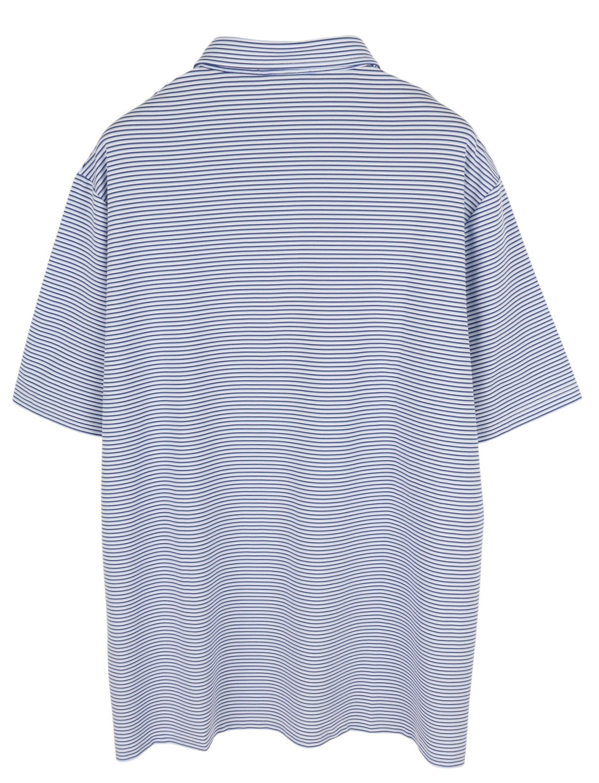 RLX RALPH LAUREN Golf Men T-Shirt 2XL Blue Striped Short Sleeve Polo Neck Logo