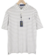 RALPH LAUREN Classic Fit Men T-Shirt L Short Sleeve Polo Neck Striped Logo