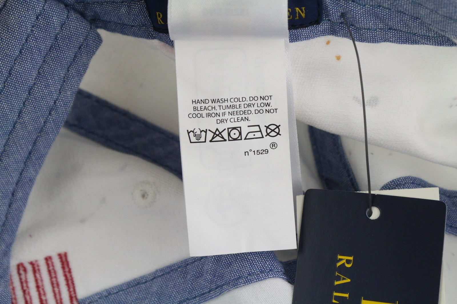 RALPH LAUREN Men Cap 59 CM White Paint Colourful Sport Baseball RRP€139