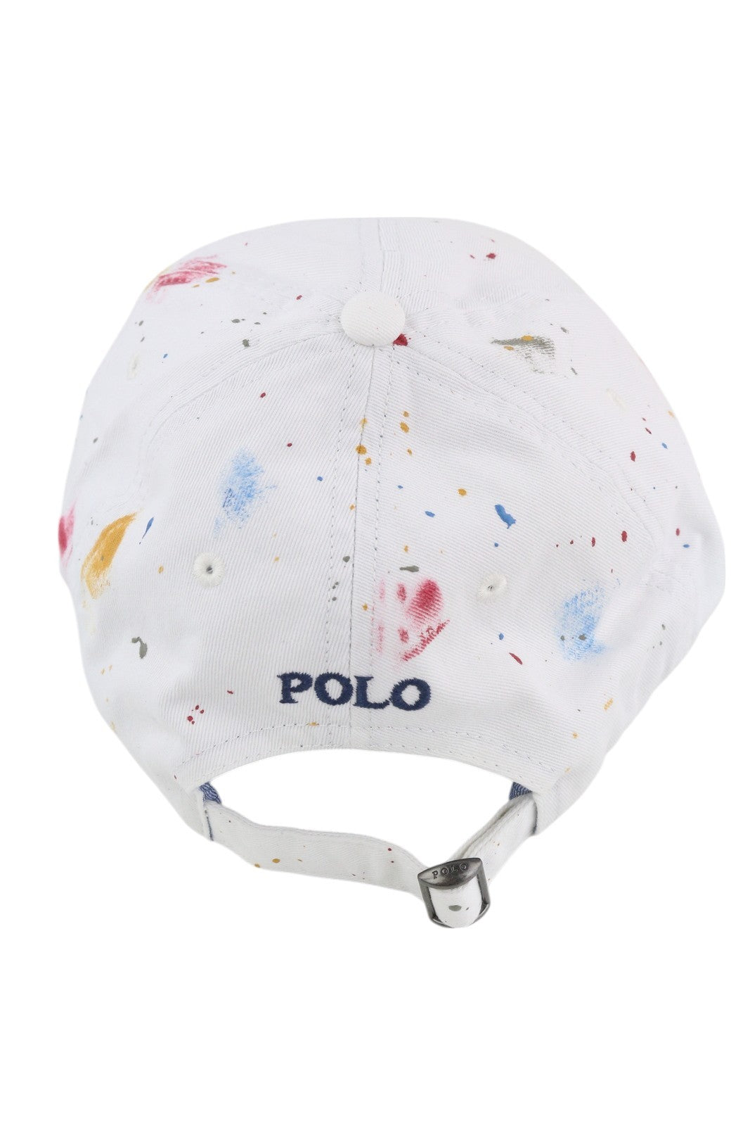RALPH LAUREN Men Cap 59 CM White Paint Colourful Sport Baseball RRP€139